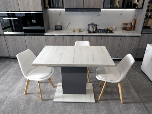 Фото обіднього столу БОСТОН ДОРОС (DOROS) сосна натті / графіт в інтер'єрі