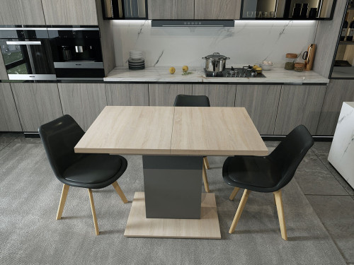 Фото обіднього столу БОСТОН ДОРОС (DOROS) дуб сонома / графіт в інтер'єрі