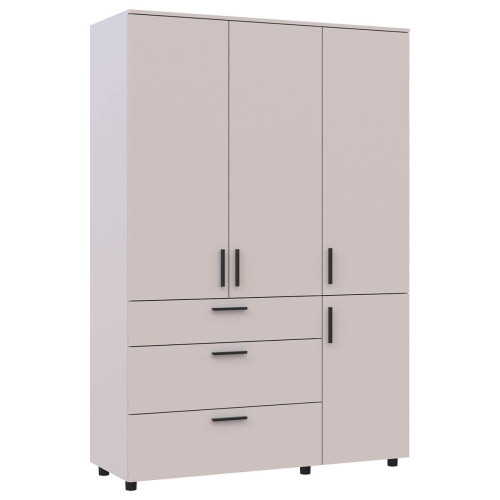 Фото шафи ТОРН 3 ДСП/3Ш полиці ДОРОС (DOROS) кашемір – вигляд збоку