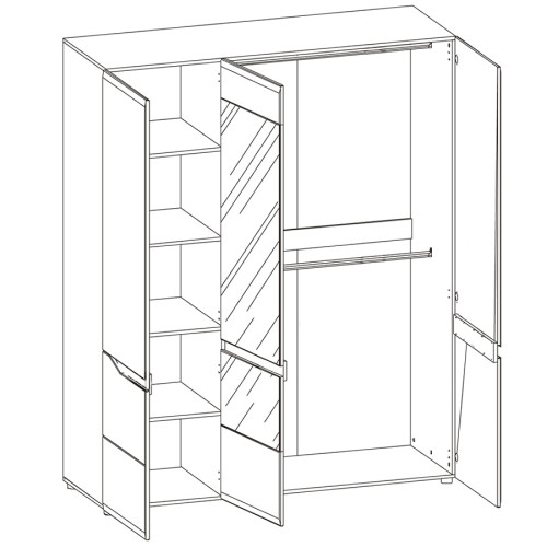 На фото схема шкафа 3D LIONEL LI9 BOGFRAN