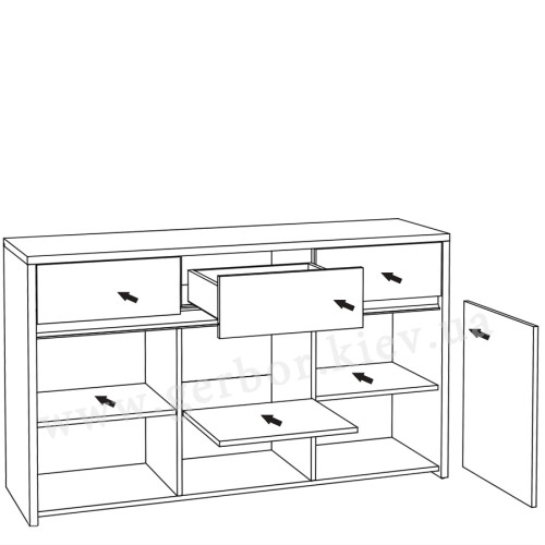 Фото наполнения комода TAHOE TA6 BOGFRAN
