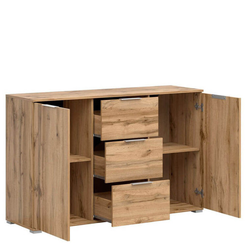 Фото комода ZELE KOM2D3S BRW дуб вотан - наполнение