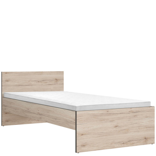 Фото кровати RONSE LOZ/90 BRW с матрасом - вид сбоку