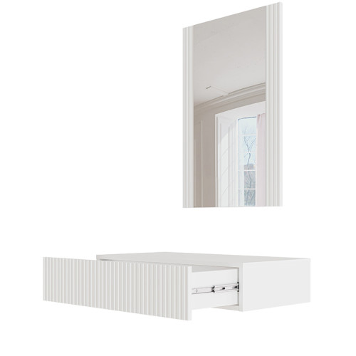 Фото туалетного столика навісного із дзеркалом PAFOS CAMA MEBLE білий – наповнення