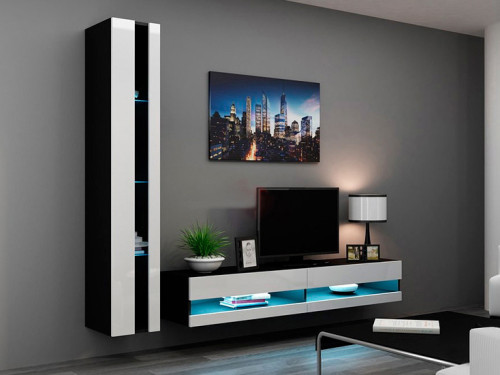 VIGO CAMA MEBLE Комплект New 8 черный / белый глянец