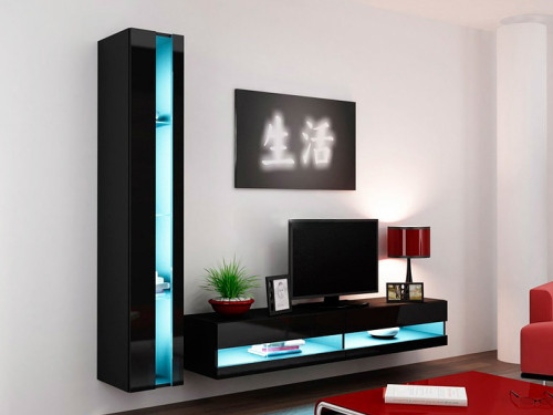 VIGO CAMA MEBLE Комплект New 8 черный / черный глянец