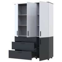 ТОРН Шафа 3 ДСП/3Ш полиці ДОРОС (DOROS) антрацит / білий