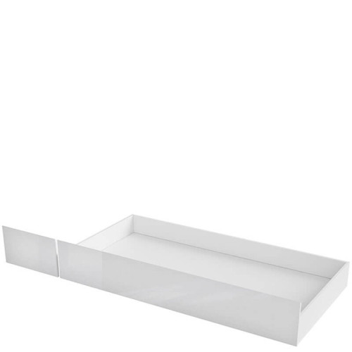 Фото ящика кровати HOLTEN SZU/120 BRW белый / белый глянец – вид спереди