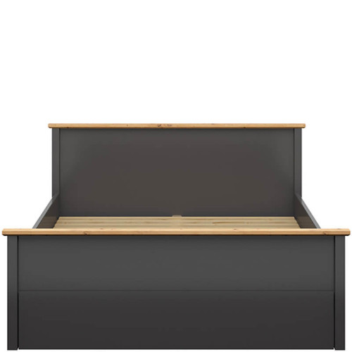 Кровать HESEN LOZ1S/160 BRW графит / дуб артизан