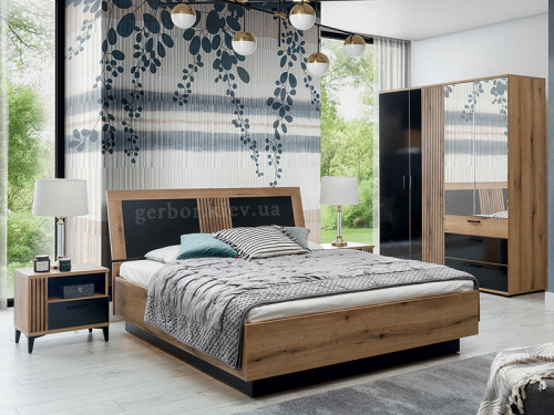 Фото ліжка з підйомним механізмом ARIS AS14/140 SP LIVEO BOGFRAN в інтер'єрї спальні