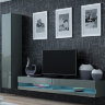 Фото комплекта мебели для гостиной VIGO New 9 CAMA MEBLE серый / серый глянец