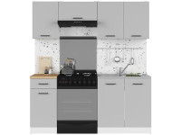 JUNONA LINE 180 ZBL Кухня BRW світло-сірий глянець JUNONA LINE 180 ZBL Кухня BRW світло-сірий глянець