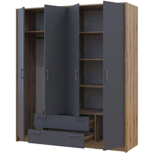 РОНДІ Шафа 4 ДСП ДОРОС (DOROS) 160х52х195