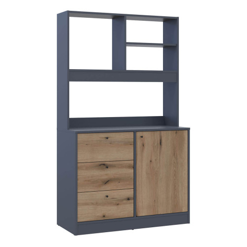 Фото міні-кухні ЛЕЯ ДОРОС (DOROS) графіт / дуб евок – вигляд збоку