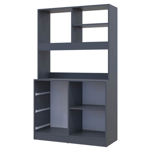 Фото міні-кухні ЛЕЯ ДОРОС (DOROS) графіт / дуб евок без фасадів