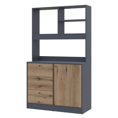 Фото міні-кухні ЛЕЯ ДОРОС (DOROS) графіт / дуб евок