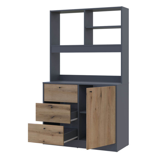 Фото міні-кухні ЛЕЯ ДОРОС (DOROS) графіт / дуб евок – наповнення