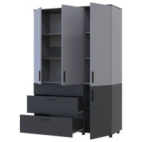 ТОРН Шафа 3 ДСП/3Ш полиці ДОРОС (DOROS) антрацит / сірий