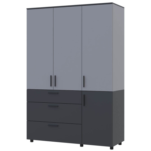 Фото шафи ТОРН 3 ДСП/3Ш полиці ДОРОС (DOROS) антрацит / сірий