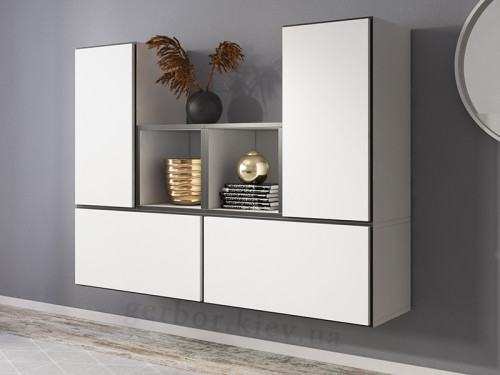 Фото комплекта мебели для гостиной ROCO 18 CAMA MEBLE белый + черный / белый