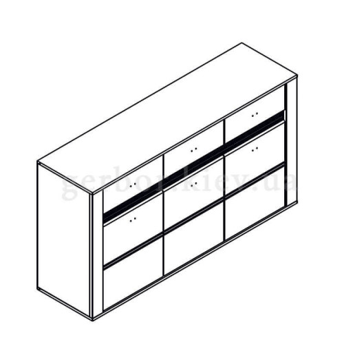 Фото комоду СЕЛЕНА KOM3D3S Гербор – схема