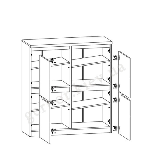 Фото тумби ДЖУЛІ KOM4D БРВ (ВМК) – схема наповнення
