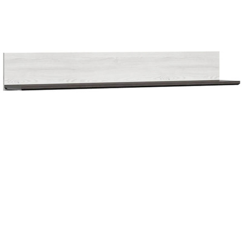 На фото полка HESEN P/2/18 BRW лиственница sibiu светлая / сосна larico – вид сбоку