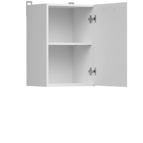 Фото навісної шафи JUNONA LINE G1D/40/57LP BRW світло-сірий глянець з відкриванням вправо – наповнення