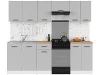 JUNONA LINE 230 ZBL Кухня BRW світло-сірий глянець JUNONA LINE 230 ZBL Кухня BRW світло-сірий глянець