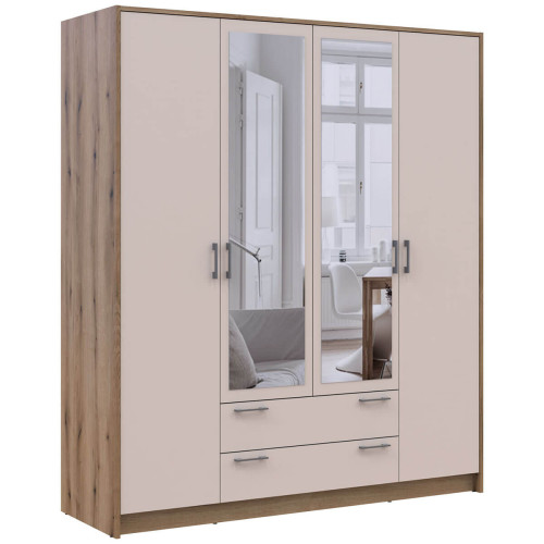 РОНДІ Шафа з дзеркалом 4 ДСП ДОРОС (DOROS) 160х52х195