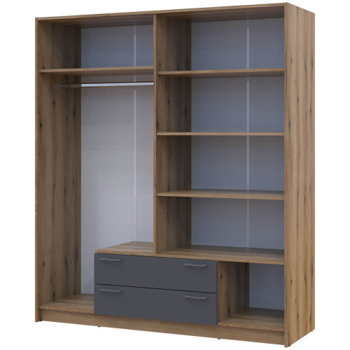 РОНДІ Шафа з дзеркалом 4 ДСП ДОРОС (DOROS) 160х52х195