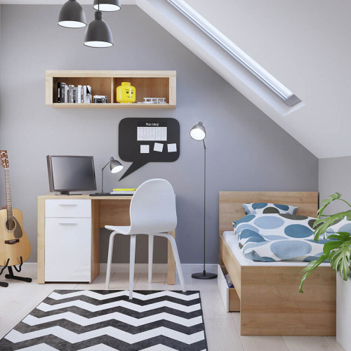 Фото шухляди ліжка BALDER SZU BRW в інтер'єрі дитячої кімнати