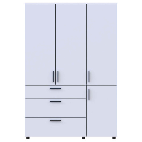 Фото білої шафи ТОРН 3 ДСП/3Ш полиці ДОРОС (DOROS) – вигляд спереду