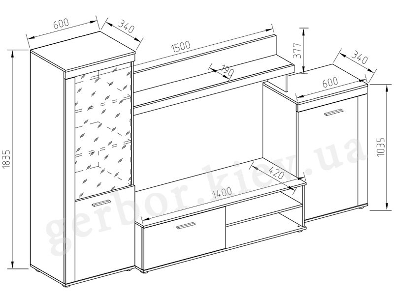 ОСТИН 2 Гостиная СВІТ МЕБЛІВ. Мебель в гостиную Ostin 2 ...