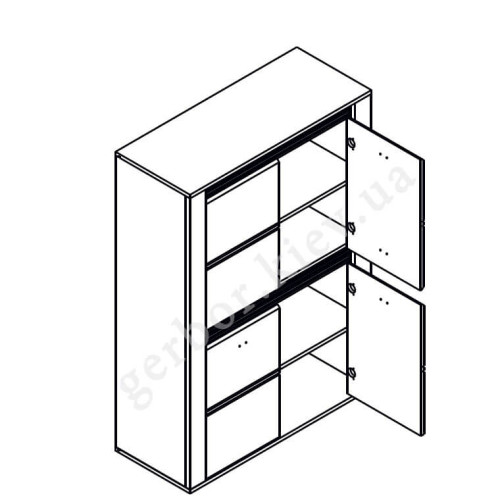 Фото тумби СЕЛЕНА REG4D Гербор – схема наповнення
