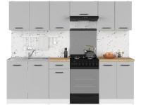 JUNONA LINE 240 ZBL Кухня BRW світло-сірий глянець JUNONA LINE 240 ZBL Кухня BRW світло-сірий глянець
