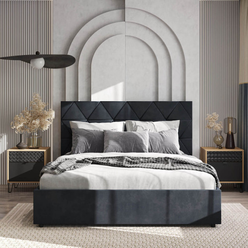 Фото приліжкової тумби BELLANO 1S MEBELBOS в інтер'єрі спальні