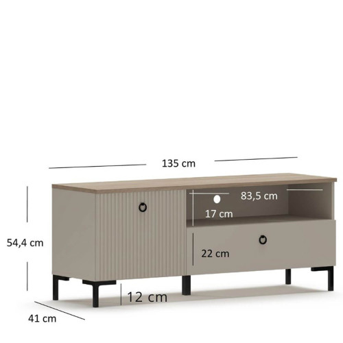 Фото тумби ТВ DOMINICA 1K1S MEBELBOS – розміри