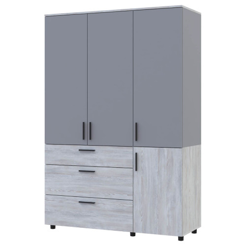 Фото шафи ТОРН 3 ДСП/3Ш полиці ДОРОС (DOROS) сосна натті / сірий