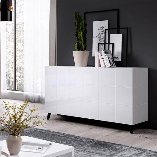 Фото тумбы REJA CAMA MEBLE 2D белый глянец на ножках в интерьере