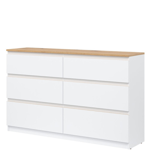 Фото комоду REMI RM03 LIVEO BOGFRAN білий / дуб евок – вигляд збоку