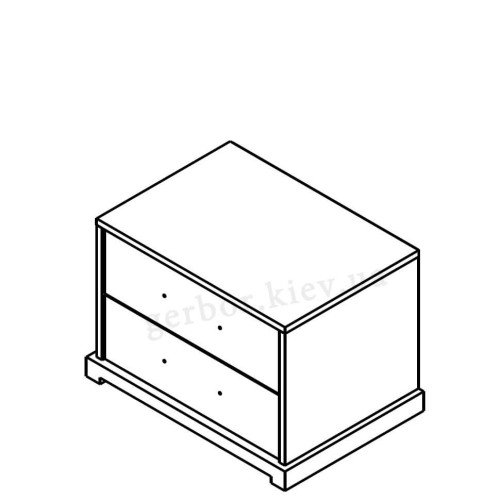 Фото приліжкової тумбочки СТЕММА KOM2S Гербор – схема