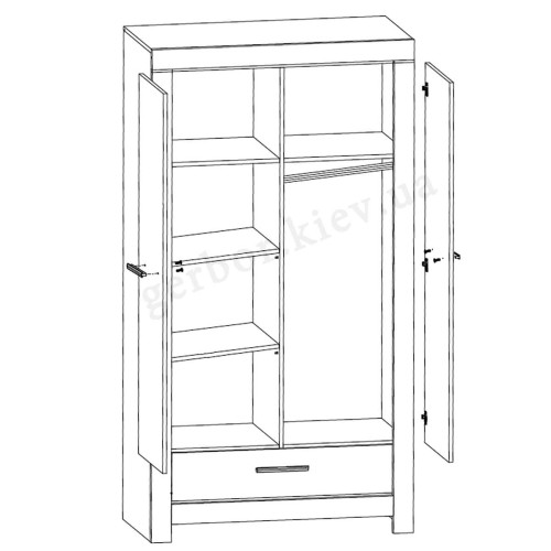 Фото шафи БЕЛЕН SZF2D1S Гербор – схема наповнення