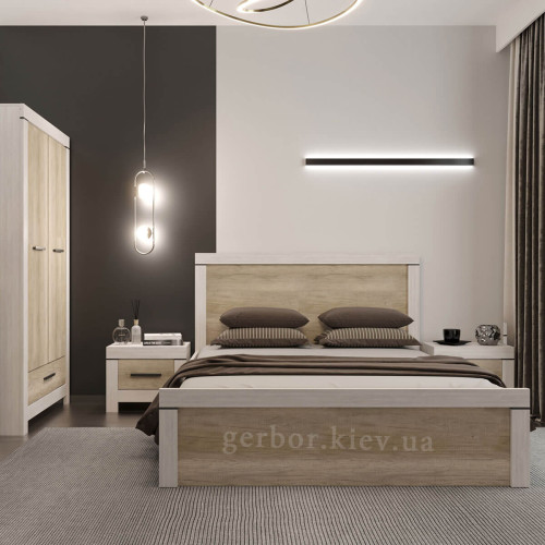 Фото шафи БЕЛЕН SZF2D1S Гербор в інтер'єрі спальні