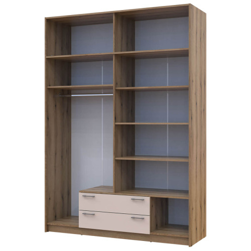 РОНДІ Шафа з антресоллю та дзеркалом 4 ДСП ДОРОС (DOROS) 160х52х236