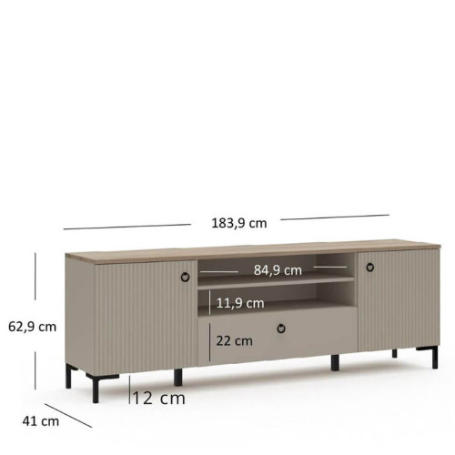 Фото тумби ТВ DOMINICA 2D1S MEBELBOS – розміри
