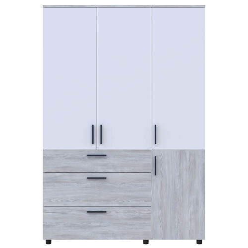 Фото шафи ТОРН 3 ДСП/3Ш полиці ДОРОС (DOROS) сосна натті / білий – вигляд спереду