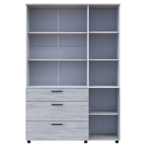 Фото шафи ТОРН 3 ДСП/3Ш полиці ДОРОС (DOROS) сосна натті / білий – вигляд спереду наповнення