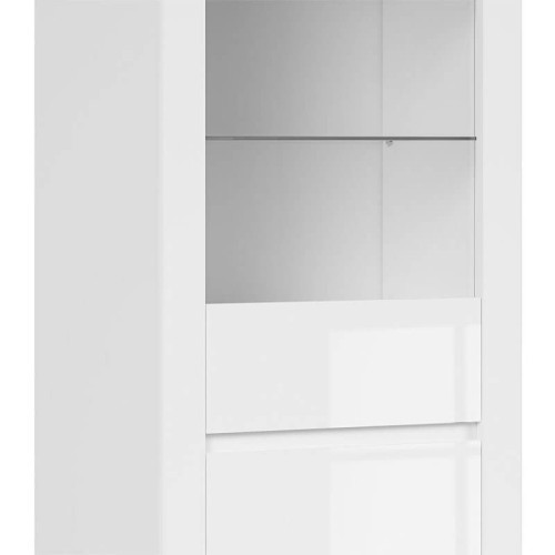 Фото витрины HOLTEN REG1D1W BRW BRW белый / дуб вотан / белый глянец – фасад