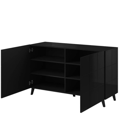 Фото тумбы REJA CAMA MEBLE 2D черный глянец на ножках – наполнение